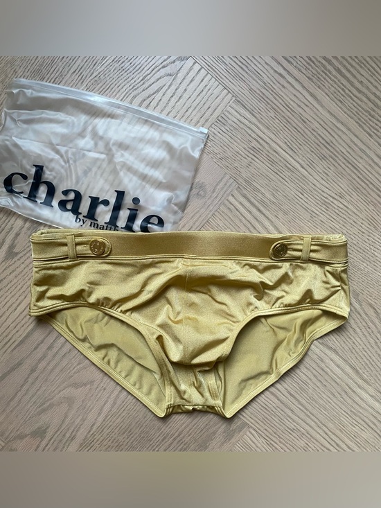 Charlie By Matthew Zink Other - Charlie by Matthew Zink Metallic Gold Men’s Swim Briefs